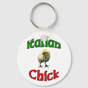 Italienisches Küken mit Horn Schlüsselanhänger