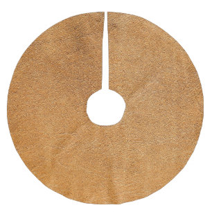 Italienisches Lambskin-Leder: Vintage Textur Polyester Weihnachtsbaumdecke