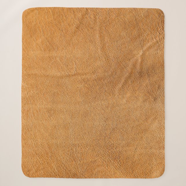 Italienisches Lambskin-Leder: Vintage Textur Sherpadecke (Vorderseite)