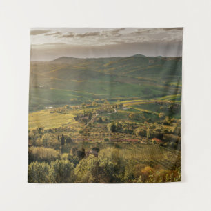 Italienisches Landgut, Sonnenuntergang in der Tosk Wandteppich