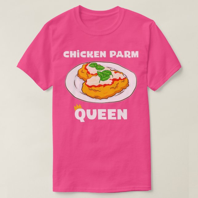 Italienisches Lebensmittel Hühnerparkett Königin P T-Shirt (Design vorne)