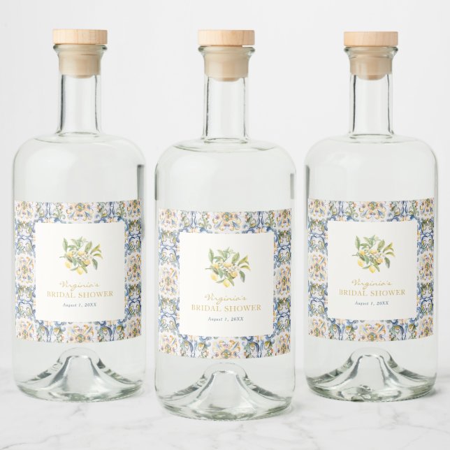 Italienisches Liquor-Label Alkoholflaschenetikett (Flaschen)