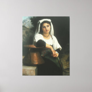 Italienisches Mädchen an der Quelle - William-Adol Leinwanddruck