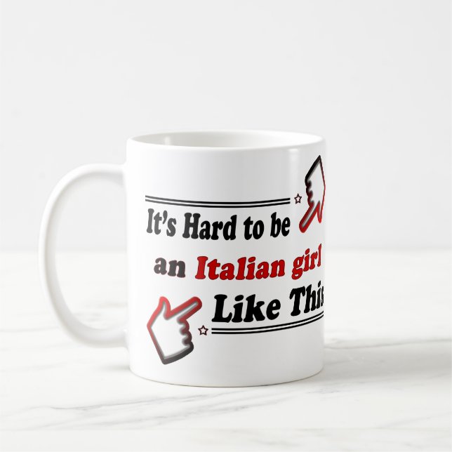 Italienisches Mädchen Kaffeetasse (Links)
