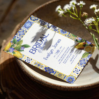 Italienisches Mosaik Blue Tile Lemons Chic Brautpa