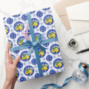 Italienisches Muster für Wasserfarben Geschenkpapier