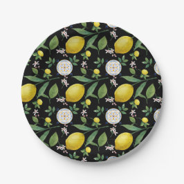 Italienisches Muster für Wasserfarben Pappteller