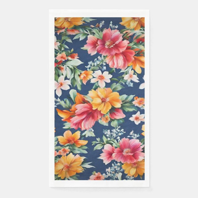 Italienisches Phantastisches Sommerlicht-Blumenmus Serviette (Vorderseite)