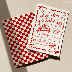 Italienisches Pizza-Baby-Shower-Einladungsthema Einladung