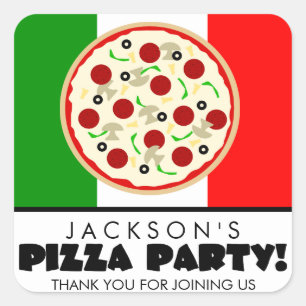 Italienisches Pizza Gastgeschenk Stickers
