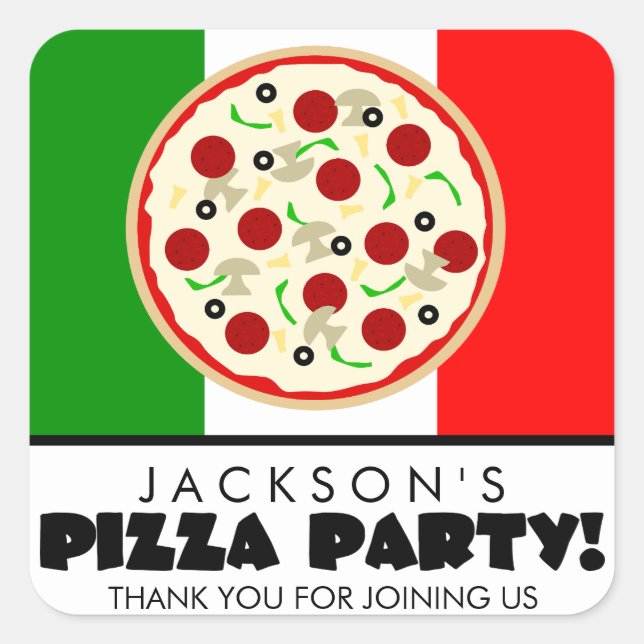 Italienisches Pizza Gastgeschenk Stickers (Vorderseite)