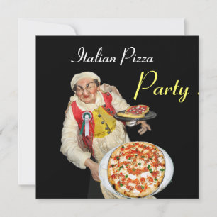 ITALIENISCHES PIZZA-PARTY, RESTAURANT, rot Einladung