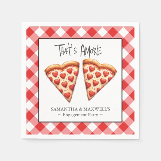 Italienisches Pizza Party Tableware Serviette (Vorderseite)