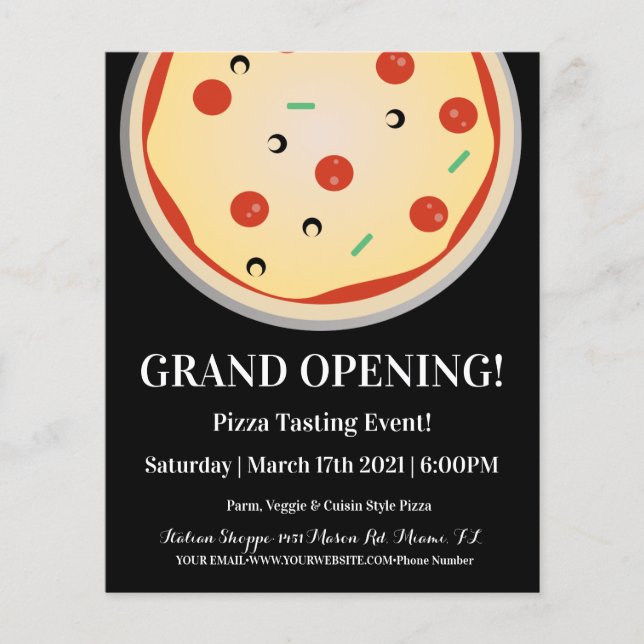 Italienisches Pizza Restaurant Event Grand Opening Flyer (Vorne)