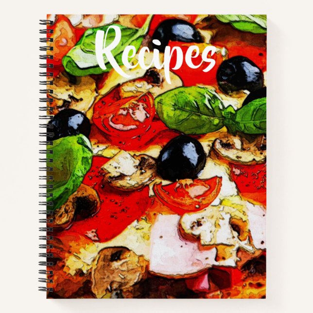 Italienisches Pizzeria Recipe Book Notizbuch (Vorderseite)
