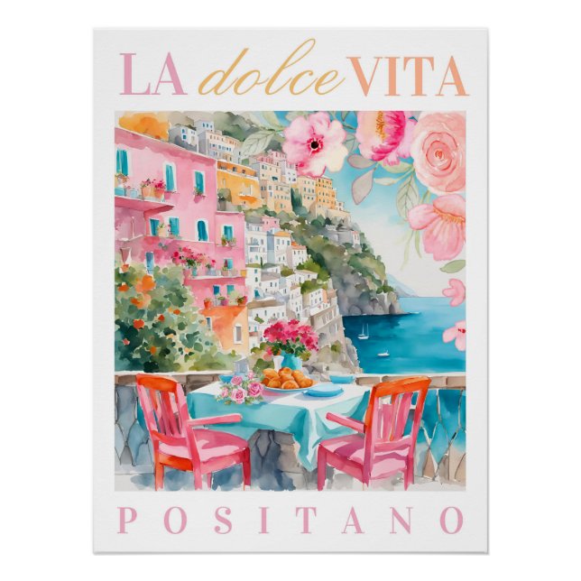 Italienisches Poster La Dolce Vita (Vorderseite)