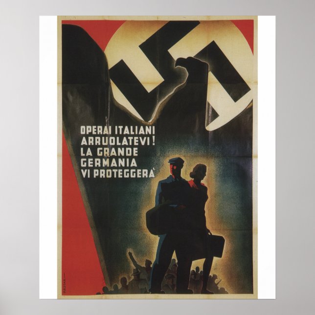 Italienisches Propaganda-Poster Poster (Vorne)