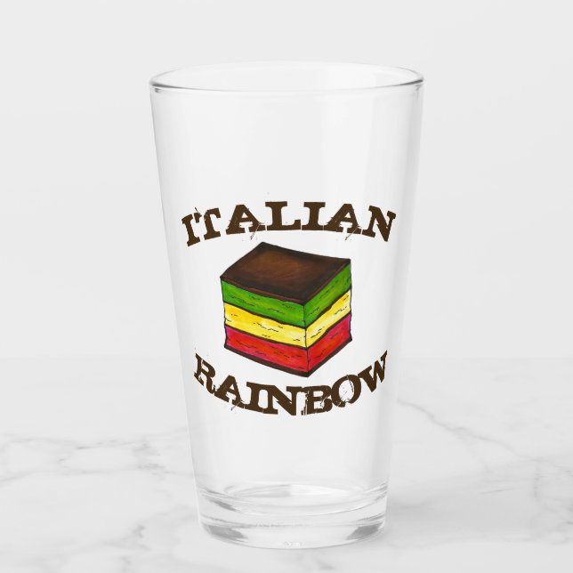 Italienisches Rainbow 7 Layer Tricolor Holiday Coo Glas (Vorderseite)