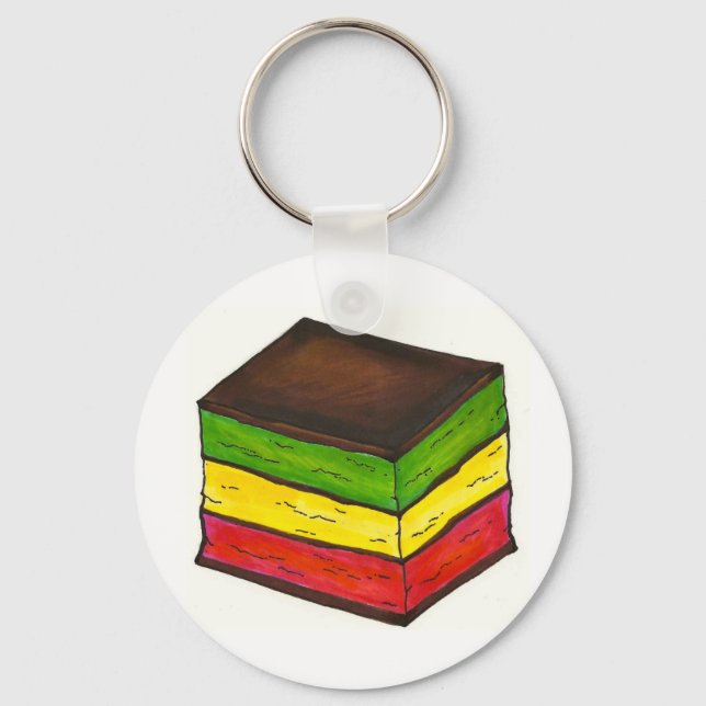 Italienisches Rainbow Sieben Schicht Weihnachtskoh Schlüsselanhänger (Vorderseite)