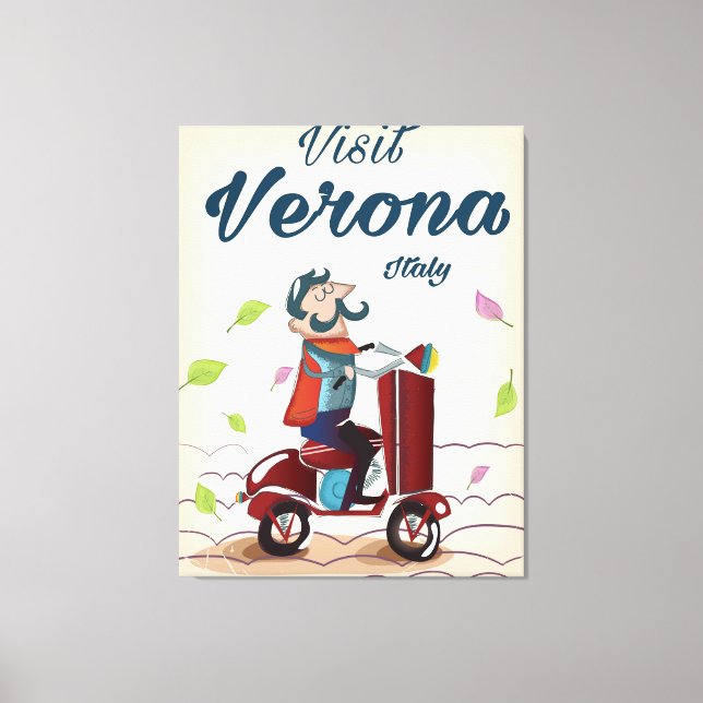 Italienisches Reiseplakat für Roller Leinwanddruck (Vorderseite)