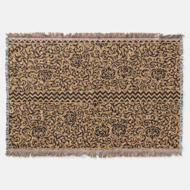 Italienisches Renaissance Gold Floral Muster Decke (Vorderseite)