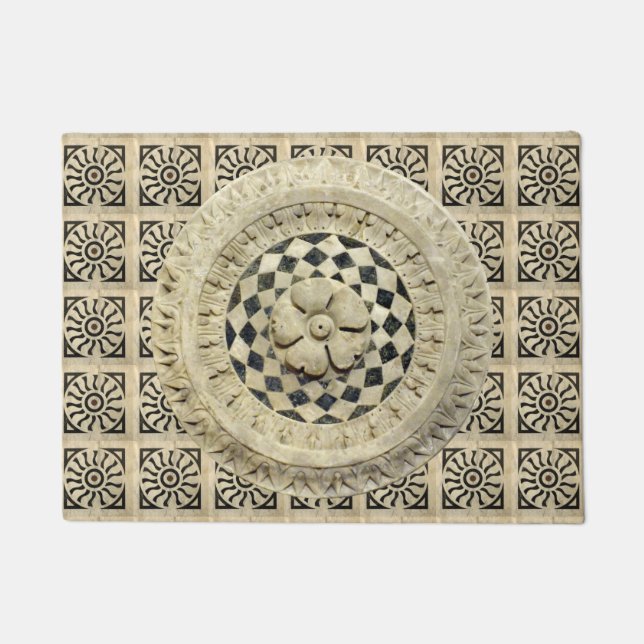 Italienisches Renaissance-Marmor-Muster Fußmatte (Vorderseite)
