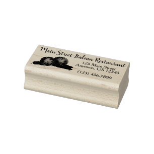 Italienisches Restaurant Meatballs Marinara Gummistempel