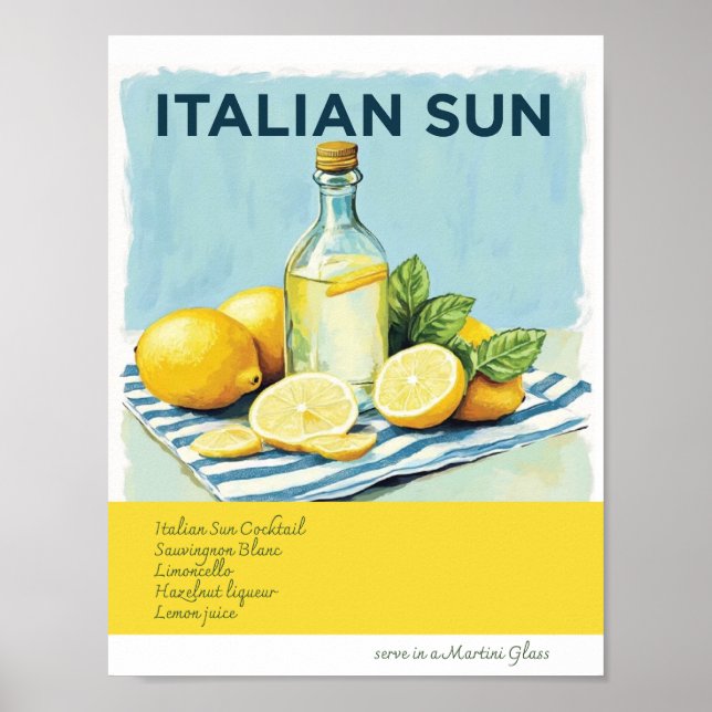 Italienisches Rezept Poster (Vorne)
