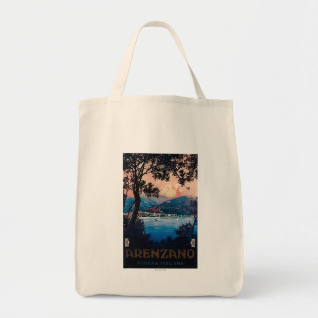 Italienisches Riviera Reiseplakat Tragetasche (Vorne)