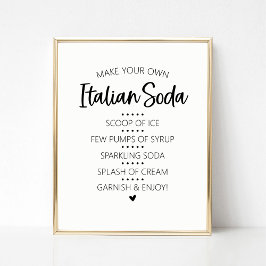 Italienisches Soda Bar Sign Poster