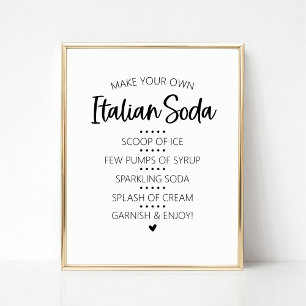 Italienisches Soda Bar Sign Poster