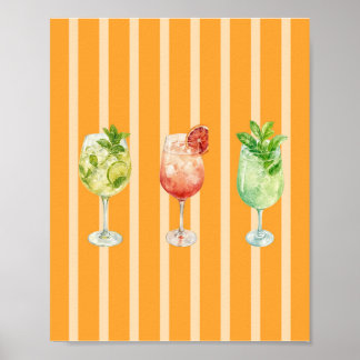 Italienisches Sommer Bar Plakat Cocktail
