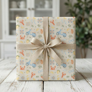 Italienisches Sommer-Mediterranes Geschenkpapier