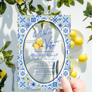 Italienisches Summer La Dolce Vita Brautparty Acryleinladungen