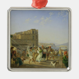 Italienisches Tanzen, Neapel, 1836 Ornament Aus Metall