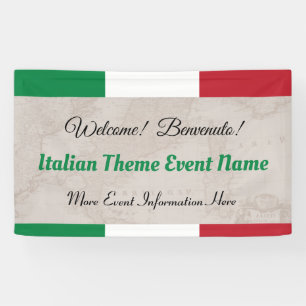 Italienisches Thema Event Willkommen Banner