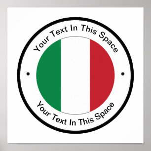 Italienisches Thema Werbeplakat Vorlage Poster