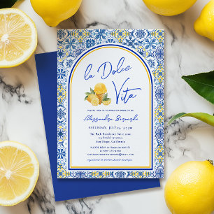 Italienisches Tiles La Dolce Vita Summer Brautpart Einladung