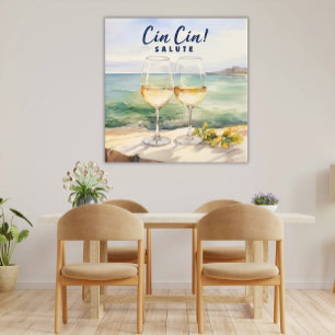 Italienisches Toast PosterCin Cin! Salute Coastal Poster
