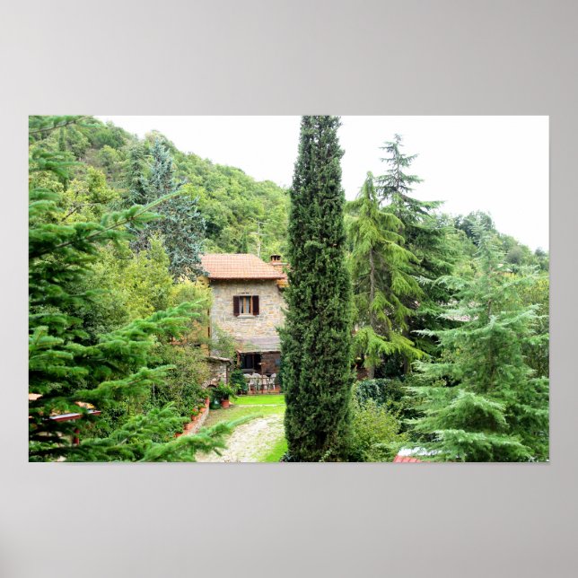 Italienisches toskanisches rustikales Landhaus. To Poster (Vorne)