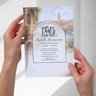 Italienisches Verona That's Amore Brautparty Einladung