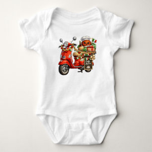 Italienisches Vespa Süßes Kleines Frikadellen-Outf Baby Strampler