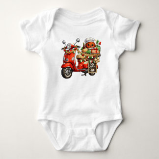 Italienisches Vespa Süßes Kleines Frikadellen-Outf Baby Strampler