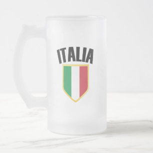 Italienisches Wappen - Italienische Flagge Mattglas Bierglas