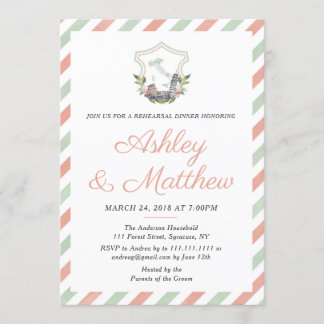 Italienisches Wappen Probe Abendessen Einladung