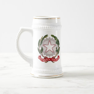 Italienisches Wappen Stein-Tasse Bierglas