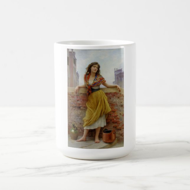 Italienisches Wassersportmädchen Kaffeetasse (Mittel)
