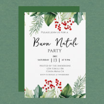 Italienisches Weihnachts-Buon-Natale-Party