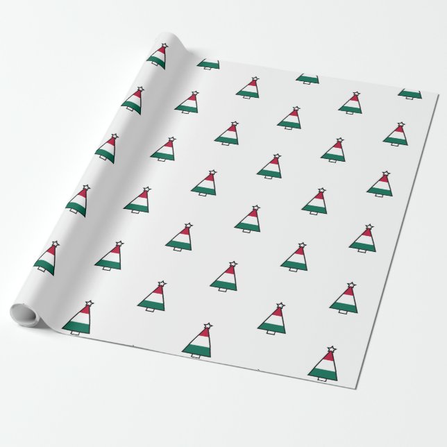 italienisches Weihnachtsbaum-Packpapier Geschenkpapier (Ungerollt)