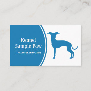 Italienisches Windhund-Hund-Silhouette in beliebig Visitenkarte